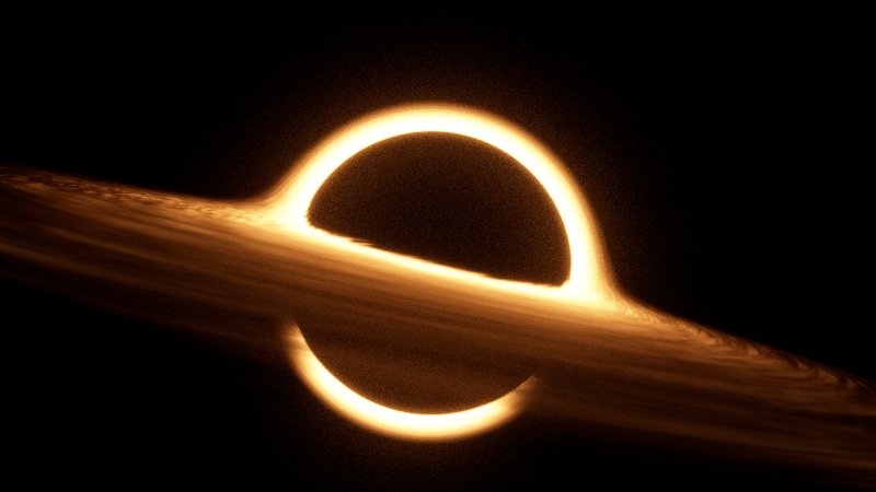 Path-Traced Rendering of a Black Hole